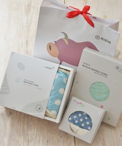 限定暢銷彌月禮組-小蘑菇浴巾+跳跳糖四層紗浴包巾+摸摸菇安撫澡巾